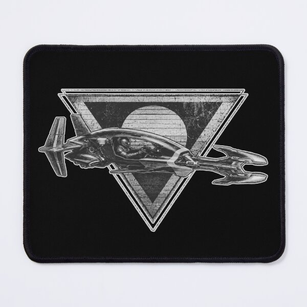 Item preview, Monochrome Retro Sci-Fi Spaceship | Vintage Synthwave Spacecraft | Futuristic Pilot Graphic T-Shirt designed and sold by A-T-H.