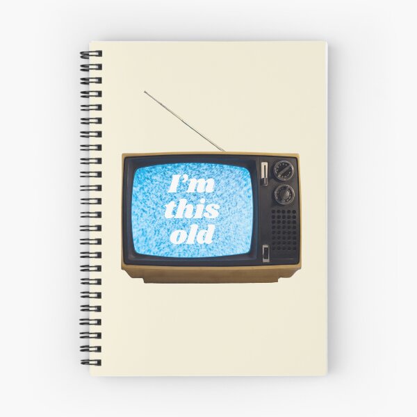 Item preview, 'I'm this Old' vintage, retro TV with nostalgic aesthetic from the 1960s, 1970s, 1980s designed and sold by InanimateArt.