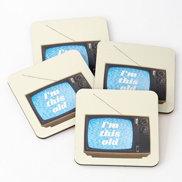 Item preview, 'I'm this Old' vintage, retro TV with nostalgic aesthetic from the 1960s, 1970s, 1980s designed and sold by InanimateArt.