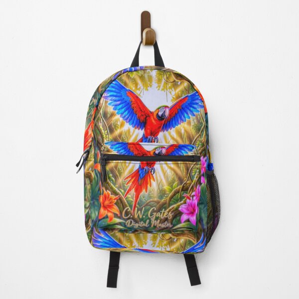 Item preview, Vivid Macaw Digital Art Print — Jungle Style designed and sold by The Empire Of Digital Art..