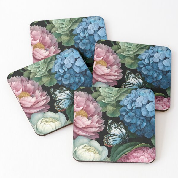 Item preview, Hydrangeas and butterfly designed and sold by ByFMV.