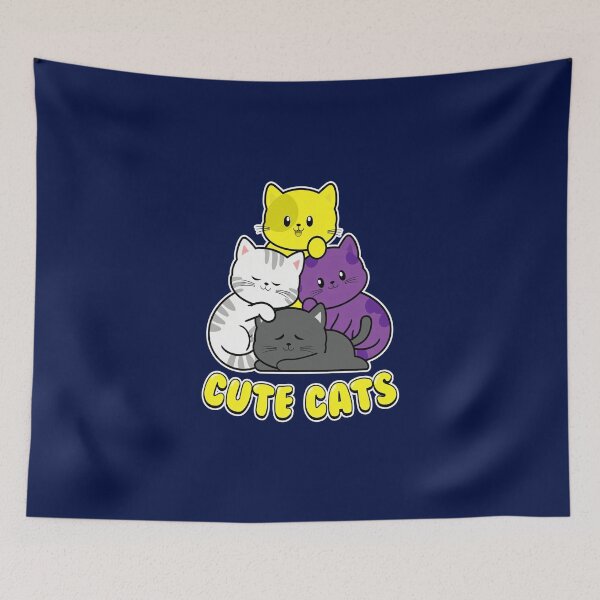 Item preview, Cute Cats Colorful Cartoon designed and sold by lucastamoo.