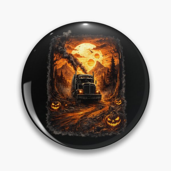 Item preview, Truck Driver Halloween Gift Spooky Semi Truck designed and sold by Corvoria.