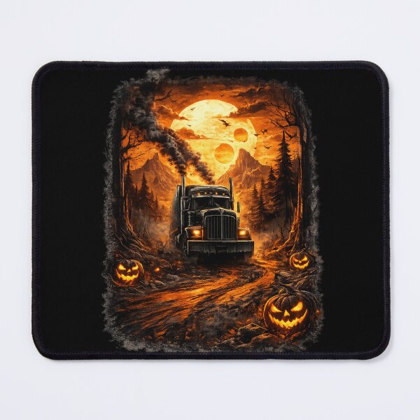 Item preview, Truck Driver Halloween Gift Spooky Semi Truck designed and sold by Corvoria.