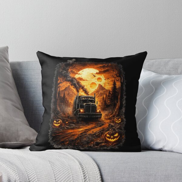 Item preview, Truck Driver Halloween Gift Spooky Semi Truck designed and sold by Corvoria.