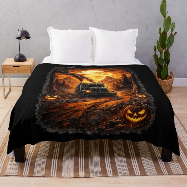 Item preview, Truck Driver Halloween Gift Spooky Semi Truck designed and sold by Corvoria.