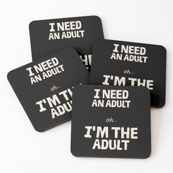 Item preview, I Need an Adult... Oh... I'm the Adult | Funny Adulting Typography T-Shirt designed and sold by Made You Smirk.