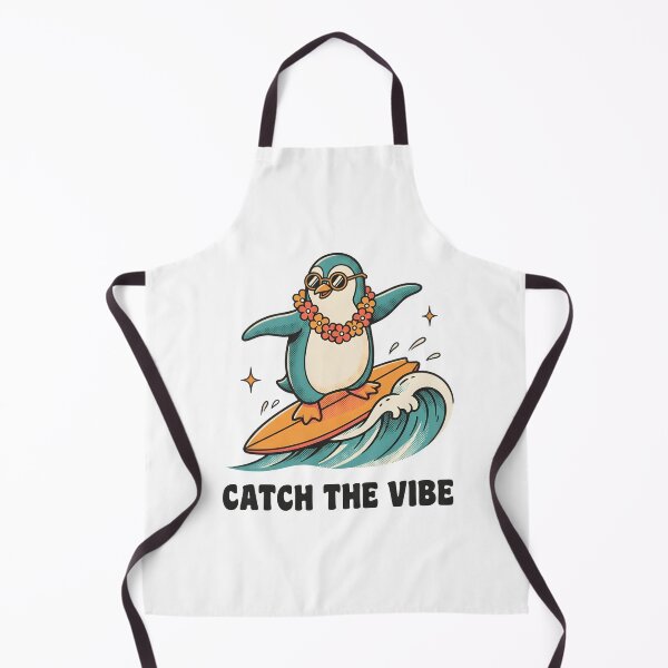 Item preview, Catch The Vibe Surfing Penguin T-Shirt | Cute Summer Penguin Surf Design designed and sold by StickerNestYou.