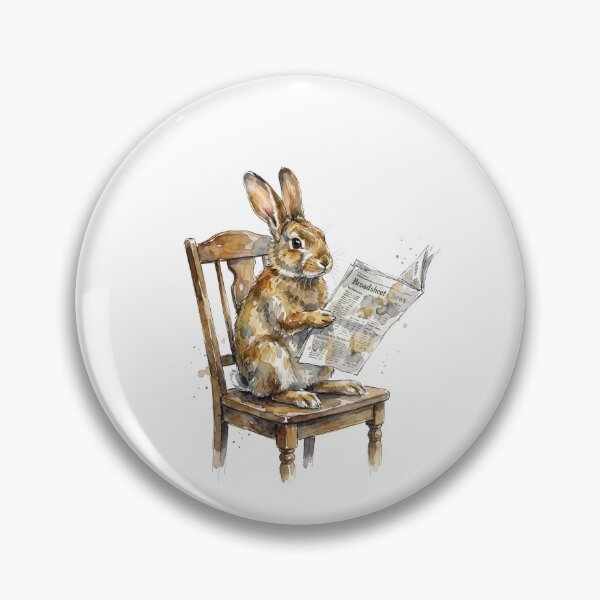Item preview, Bunny Reading Newspaper designed and sold by Tiffany Roy.