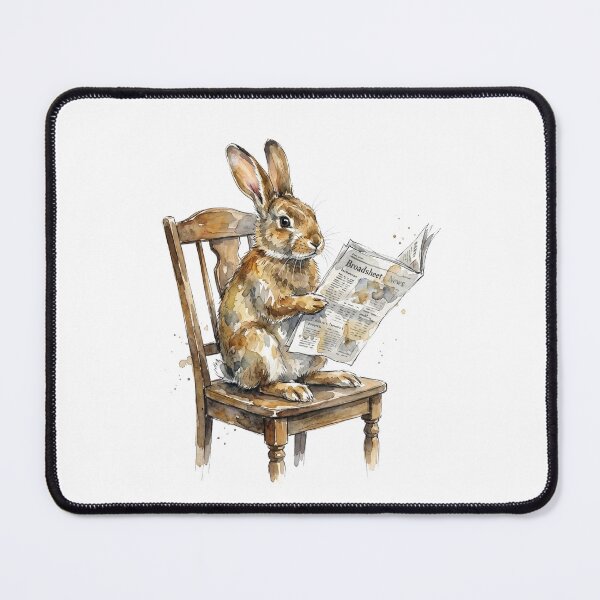 Item preview, Bunny Reading Newspaper designed and sold by Roy & Tiffany.