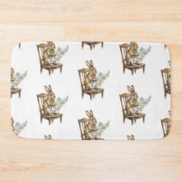 Item preview, Bunny Reading Newspaper designed and sold by Tiffany Roy.