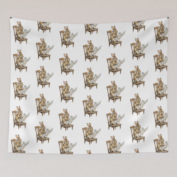 Item preview, Bunny Reading Newspaper designed and sold by Roy & Tiffany.