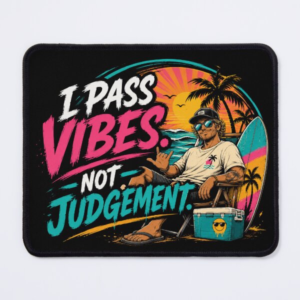 Item preview, Good Vibes No Judgement | Beach Summer Graphic T-Shirt designed and sold by EverclearDesign.