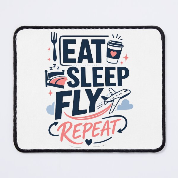 Item preview, Eat Sleep Fly Repeat Travel designed and sold by Plutshop.