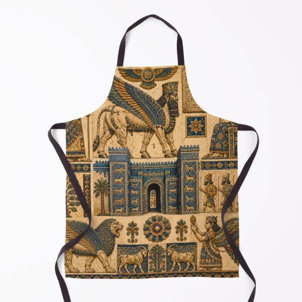 Item preview, Ancient Babylon & Assyria Collage – Ishtar Gate, Lamassu & Mesopotamian Civilization Art designed and sold by rimmatv.