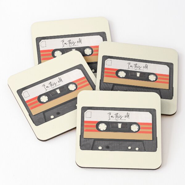 Item preview, 'I'm this Old' Cassette Tape retro vintage aesthetic nostalgia humor 70s 80s 90s designed and sold by InanimateArt.