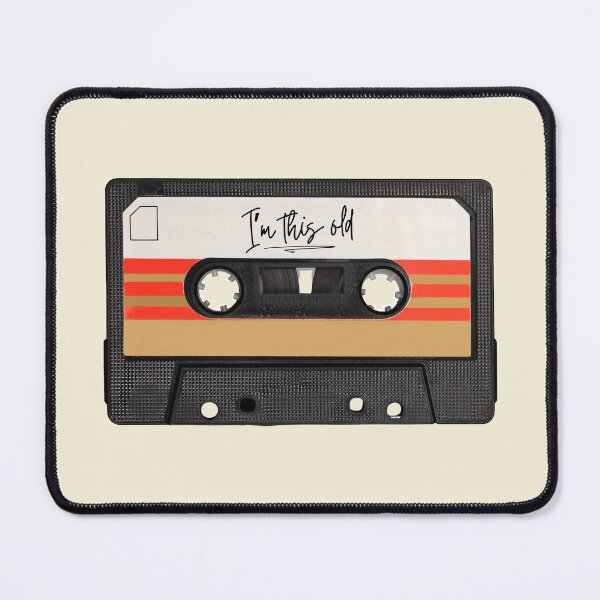 Item preview, 'I'm this Old' Cassette Tape retro vintage aesthetic nostalgia humor 70s 80s 90s designed and sold by InanimateArt.