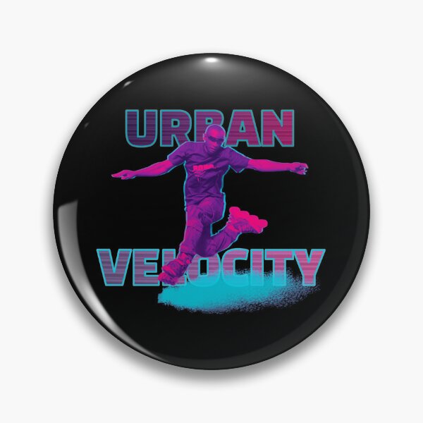 Item preview, Urban Velocity Inline Skater Neon Synthwave designed and sold by ZJDesignsArt.