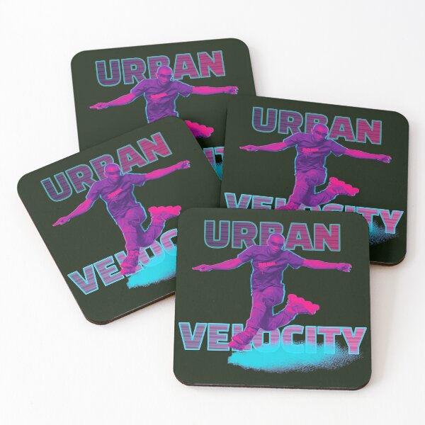 Item preview, Urban Velocity Inline Skater Neon Synthwave designed and sold by ZJDesignsArt.