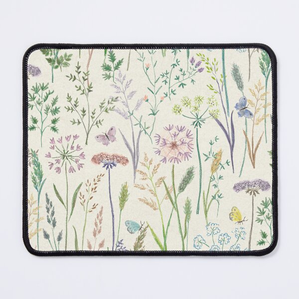 Item preview, Meadow Wildflower Herbarium Pattern - Modern Farmhouse Vintage Botanical designed and sold by Doodle Finch Designs.