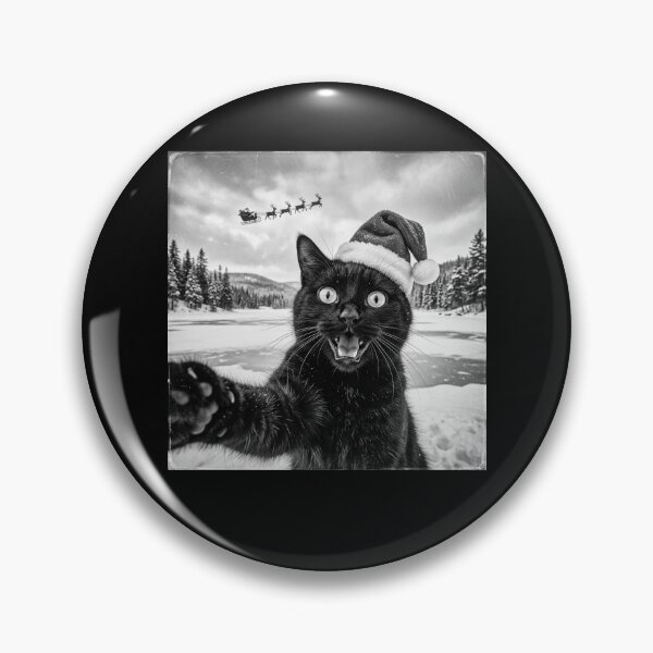 Item preview, Funny Black Cat Selfie with Santa Christmas Men Women Kids designed and sold by clothesy7.