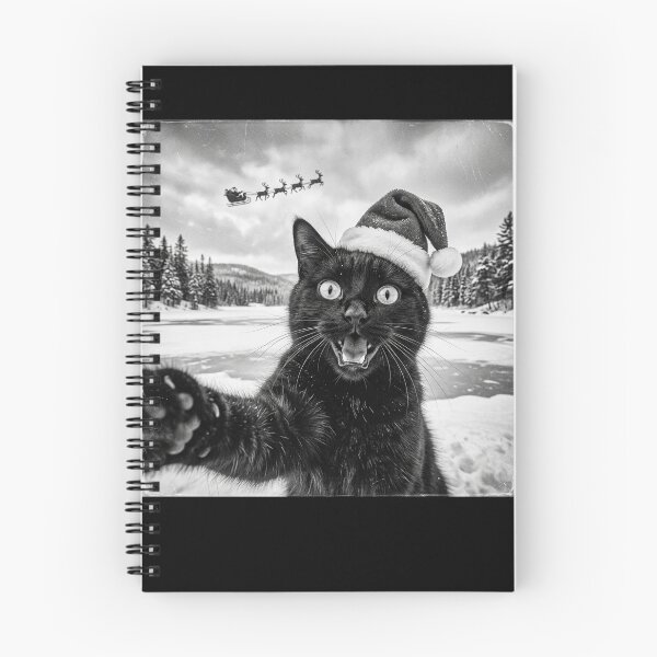 Item preview, Funny Black Cat Selfie with Santa Christmas Men Women Kids designed and sold by clothesy7.