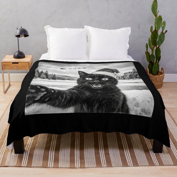Item preview, Funny Black Cat Selfie with Santa Christmas Men Women Kids designed and sold by clothesy7.