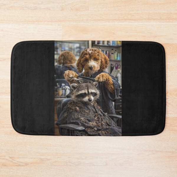 Item preview, Cockapoo Hairdresser Trimming a Raccoon’s Fur designed and sold by Paul Thompson Photography.