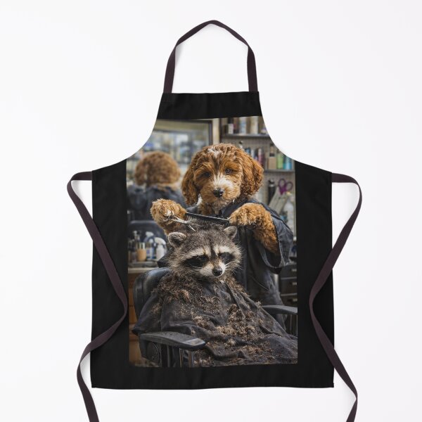 Item preview, Cockapoo Hairdresser Trimming a Raccoon’s Fur designed and sold by Paul Thompson Photography.