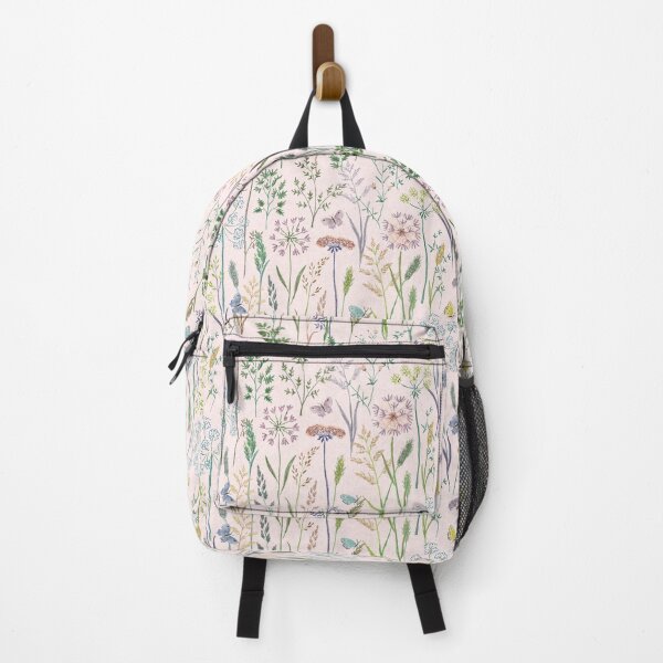 Item preview, Pink Meadow Wildflower Herbarium - Modern Farmhouse Vintage Botanical Pattern designed and sold by Doodle Finch Designs.