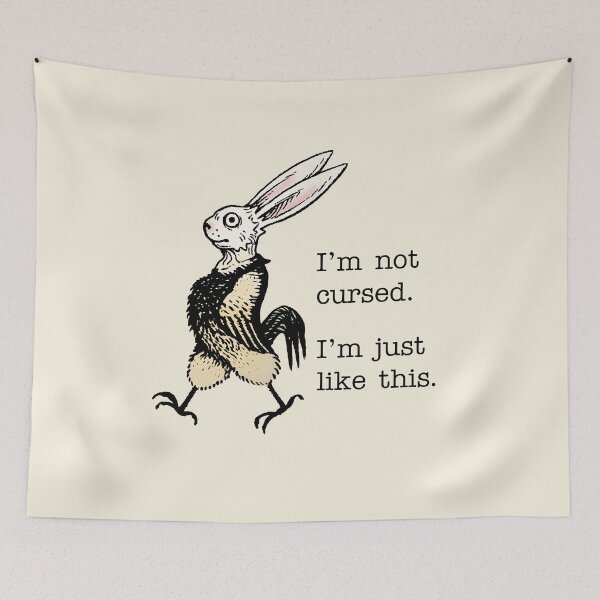 Item preview, I'm Not Cursed. I'm Just Like This. - Medieval Jackalope Rooster Meme designed and sold by witchlingart.