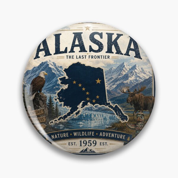 Item preview, Alaska Vintage Travel Poster | The Last Frontier designed and sold by SlanPOD.