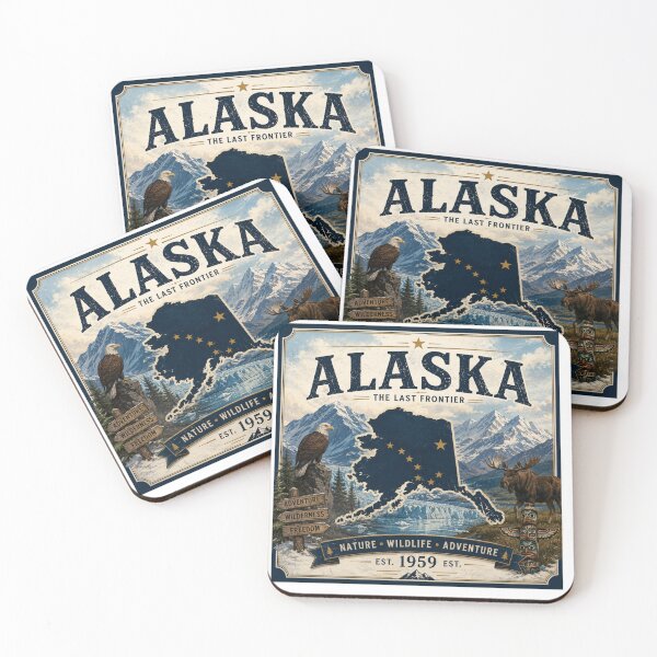 Item preview, Alaska Vintage Travel Poster | The Last Frontier designed and sold by SlanPOD.