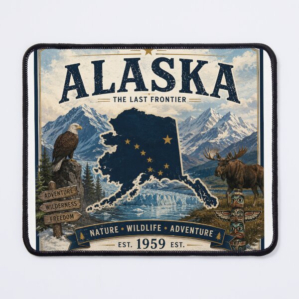 Item preview, Alaska Vintage Travel Poster | The Last Frontier designed and sold by SlanPOD.