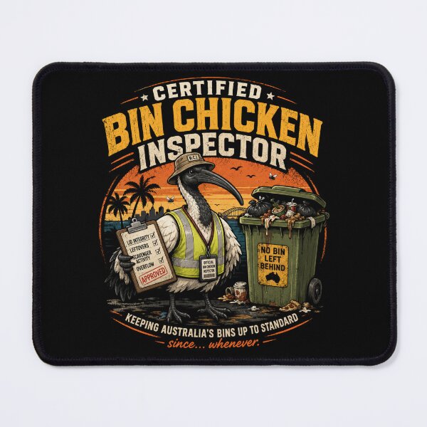 Item preview, Certified Bin Chicken Inspector | Funny Australian Ibis Tee designed and sold by EverclearDesign.