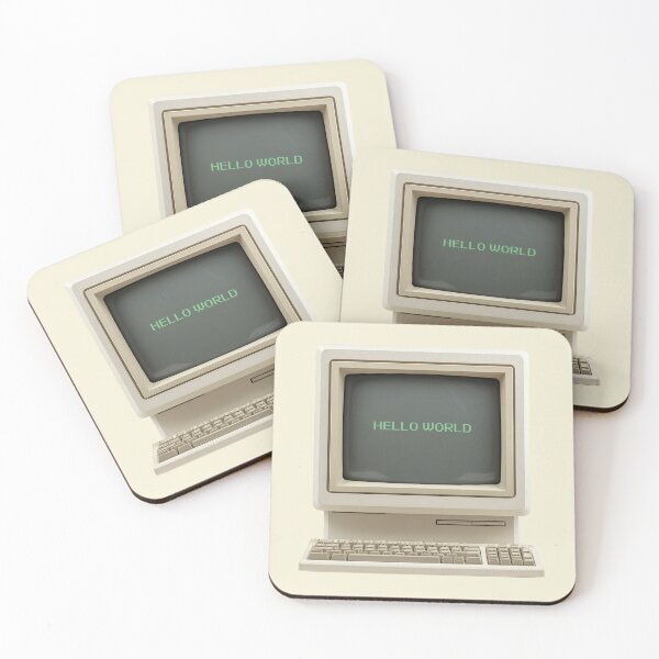Item preview, Hello World 80s computer retro aesthetic with nostalgic vibes from the 80s, 90s designed and sold by InanimateArt.