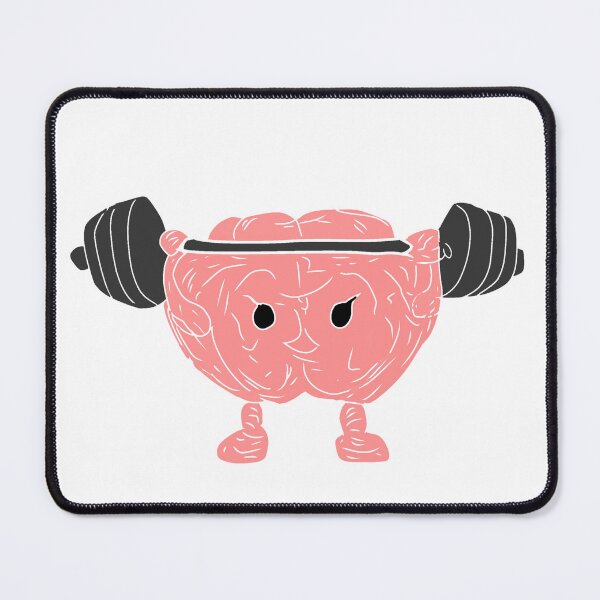 Item preview, Cute Strong Brain Lifting Weights Cartoon designed and sold by muhammadkhafidh.