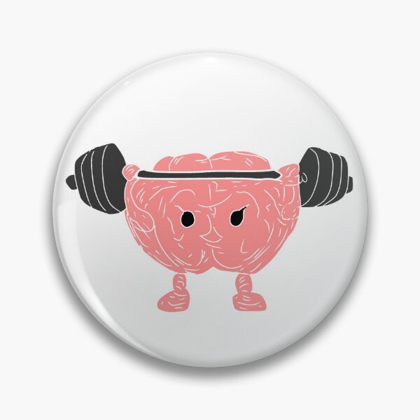 Item preview, Cute Strong Brain Lifting Weights Cartoon designed and sold by muhammadkhafidh.