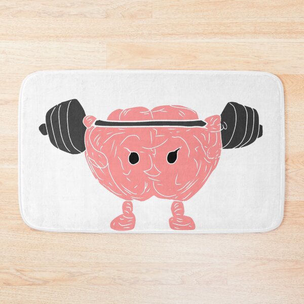 Item preview, Cute Strong Brain Lifting Weights Cartoon designed and sold by muhammadkhafidh.