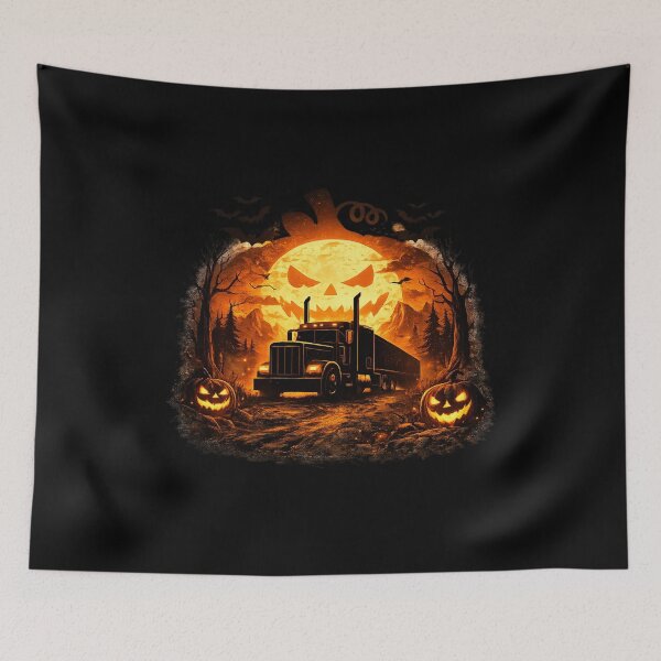 Item preview, Truck Driver Halloween Gift Semi Truck Art designed and sold by Corvoria.