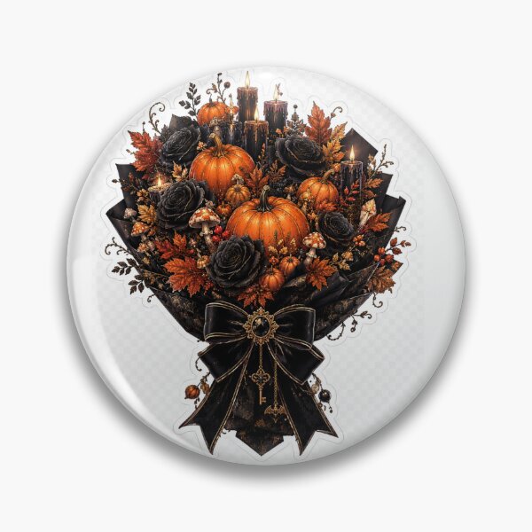 Item preview, Gothic Pumpkin Bouquet Illustration designed and sold by VeltrixaDesigns.