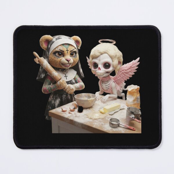 Item preview, NunBear and Skelly Baking Mess Kitchen Chaos designed and sold by LujziWorld.