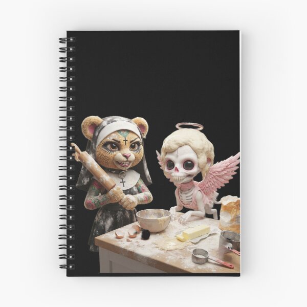 Item preview, NunBear and Skelly Baking Mess Kitchen Chaos designed and sold by LujziWorld.