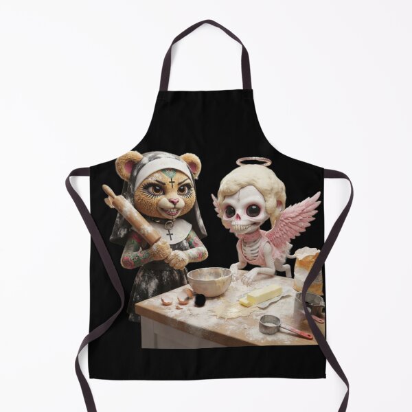 Item preview, NunBear and Skelly Baking Mess Kitchen Chaos designed and sold by LujziWorld.