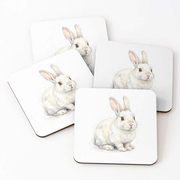 Item preview, White Bunny Portrait designed and sold by Tiffany Roy.