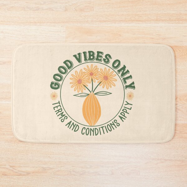 Item preview, Good Vibes Only Terms And Conditions Apply - Funny Sarcastic Boho Floral Badge designed and sold by the-Z3nith.