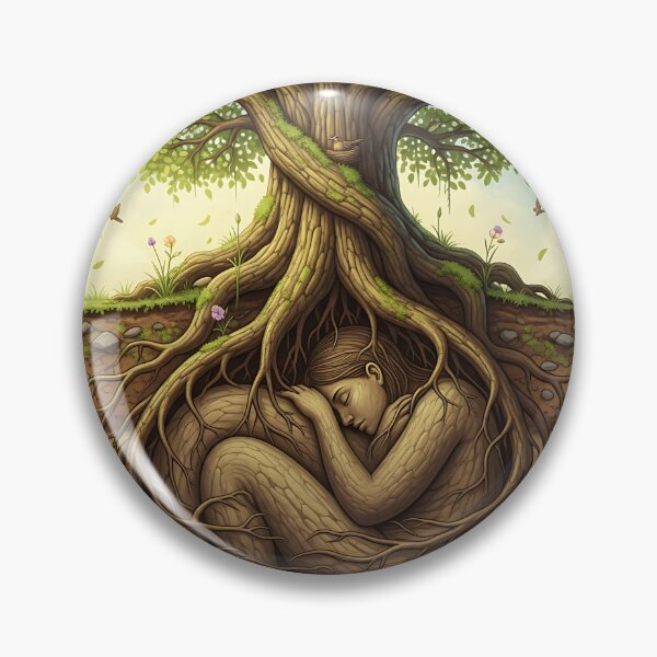 Item preview, Tree Roots Enclosing Sleeping Mother Nature designed and sold by Michaelragheb.