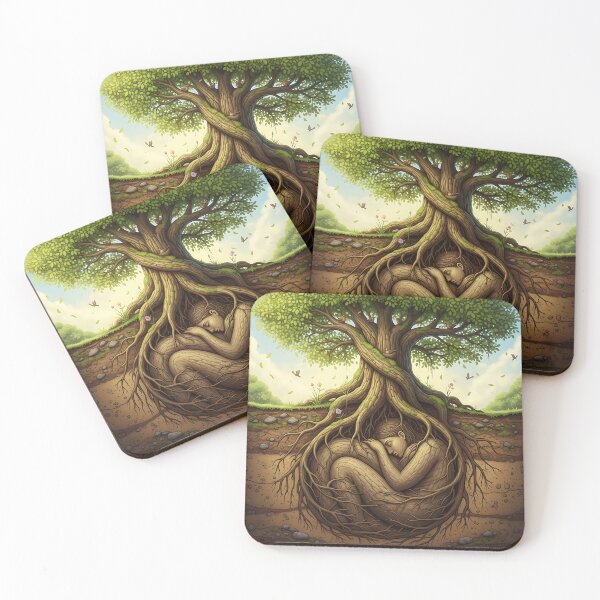 Item preview, Tree Roots Enclosing Sleeping Mother Nature designed and sold by Michaelragheb.