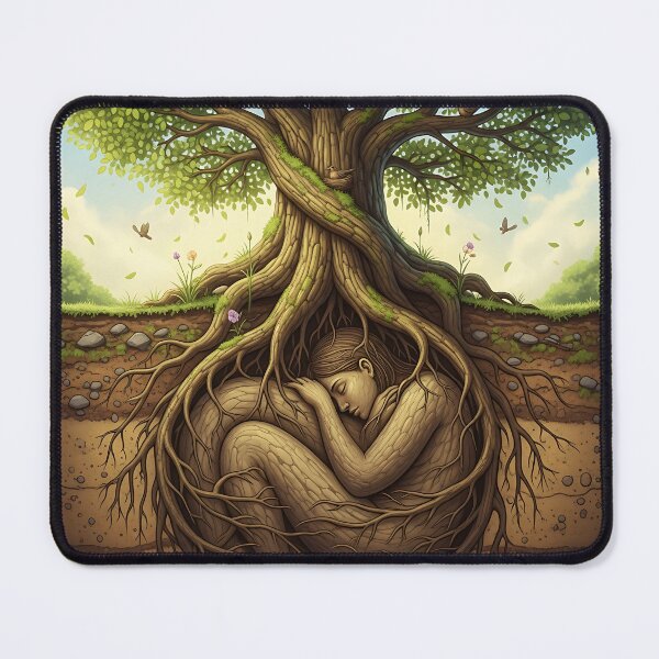 Item preview, Tree Roots Enclosing Sleeping Mother Nature designed and sold by Michaelragheb.