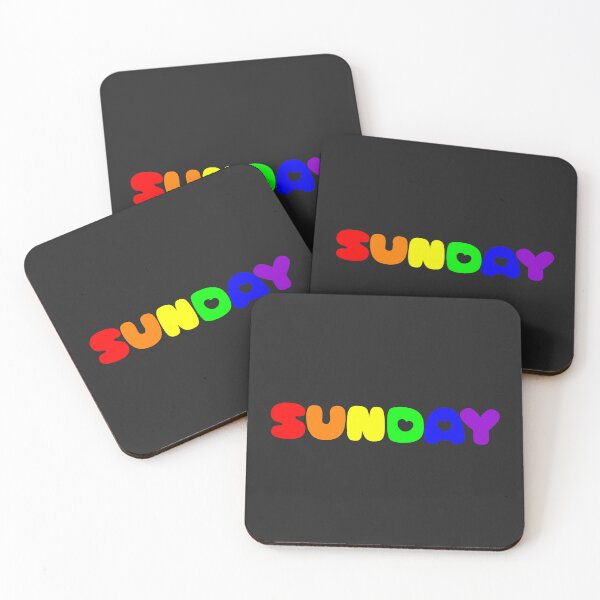 Item preview, Lettering Design Sunday in Rainbow Colors designed and sold by Noydee Red Salavan.